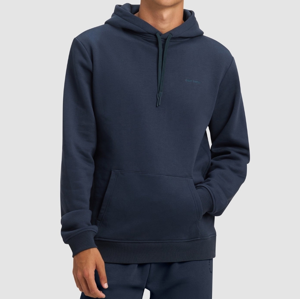 NWT Cozy Earth Men's Cityscape 2.0 Stuctured Cozycore Hoodie in Eclipse, Unisex.